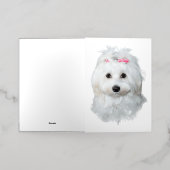 Maltese zoetheid engel op poten folie wenskaart (Buiten Laag)