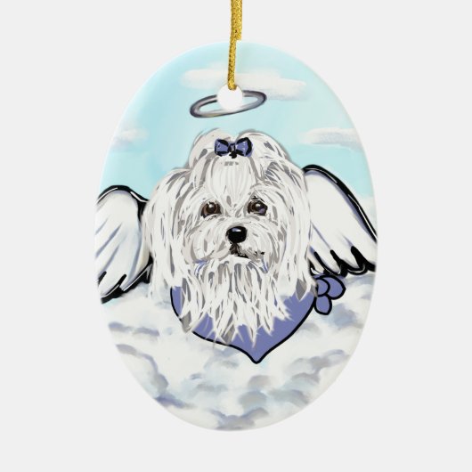 Maltezer Engel Keramisch Ornament (Voorkant)