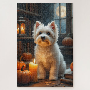 Maltezer gotische bibliotheek Halloween portretkun Legpuzzel