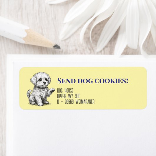 Maltezer hond etiket (Insitu)