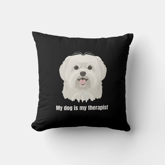 Maltezer hond kussen (Voorkant)
