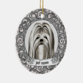 Maltezer Hond Liefdevolle Herinnering ornament (Rechts)