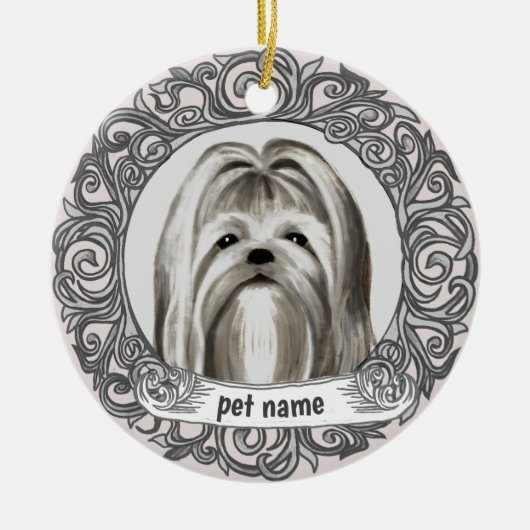 Maltezer Hond Liefdevolle Herinnering ornament (Voorkant)