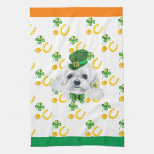 Maltezer Hond Vakantie Huis Decoratie St. Patrick' Theedoek