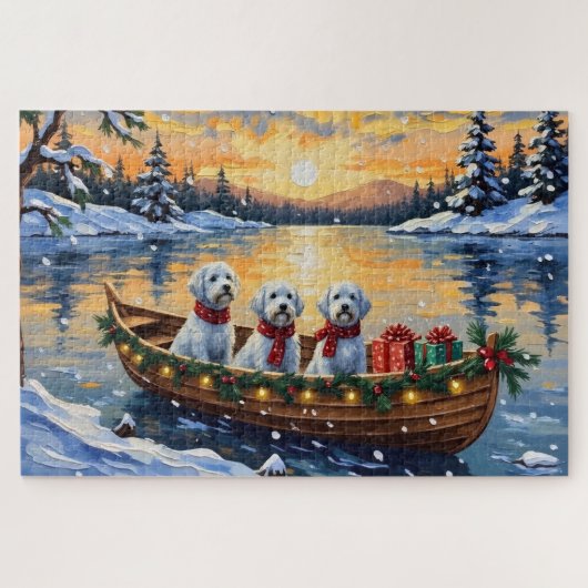 Maltezer Kerstboot Vakantie Legpuzzel (Horizontaal)