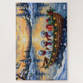 Maltezer Kerstboot Vakantie Legpuzzel (Verticaal)