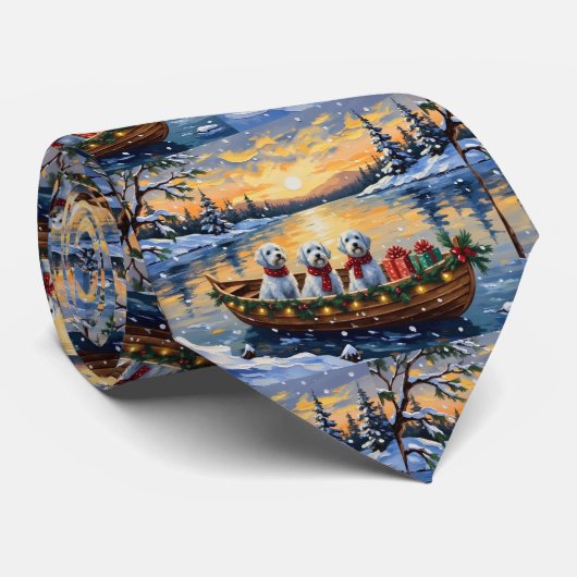 Maltezer Kerstboot Vakantie Stropdas (Opgerold)