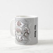 Maltezer kruis brandweerman custom mok (Voorkant links)