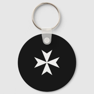 Maltezer kruis Katholieke Christus Knights Hospita Sleutelhanger