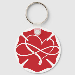 MALTEZER KRUIS met HART en ONEINDIGHEIDSSYMBOL [MH Sleutelhanger