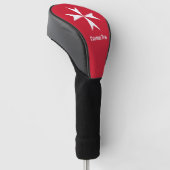 Maltezer Kruis Symbool Golfheadcover (Schuin)