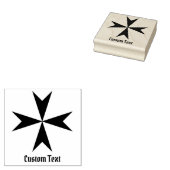 Maltezer Kruis Symbool Rubberstempel (Gestempeld)