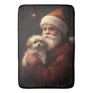 Maltezer met Kerstman Festieve Kerstmis Badmat