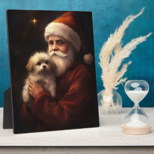 Maltezer met Kerstman Festieve Kerstmis Fotoplaat