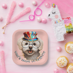 Maltezer Paw-ty Bord   Roze Puppy Feestje