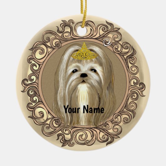 Maltezer Prinses hond ornament (Voorkant)
