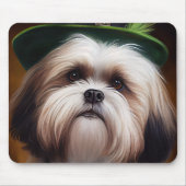 Malti Tzu Dog in St. Patrick's Day Dress Muismat (Voorkant)