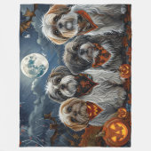 Malti Tzu Halloween Spooky Fleece Deken (Voorkant)