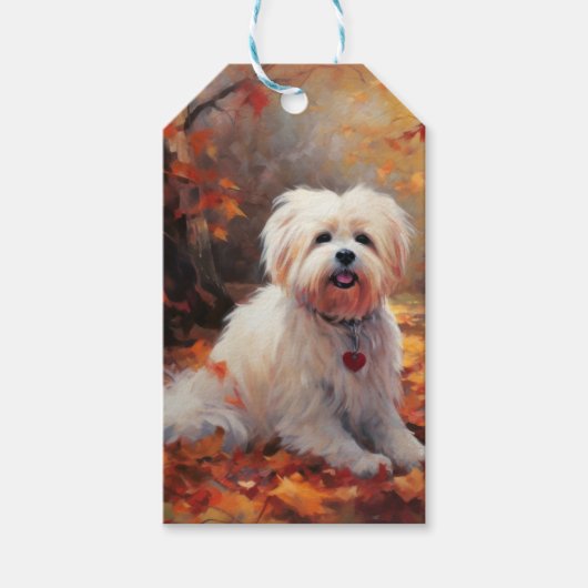 Malti Tzu in de herfst laat Herfst inspireren Cadeaulabel (Voorkant)