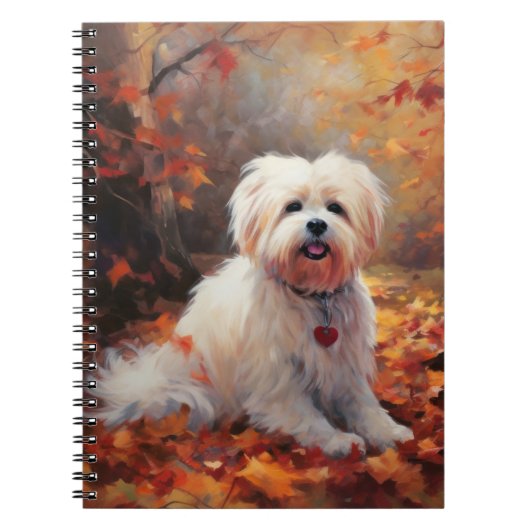 Malti Tzu in de herfst laat Herfst inspireren Notitieboek (Voorkant)