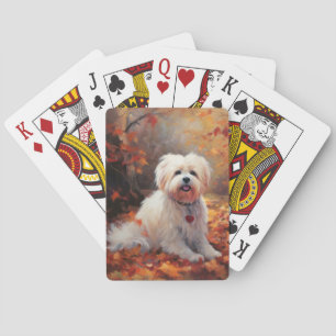 Malti Tzu in de herfst laat Herfst inspireren Pokerkaarten