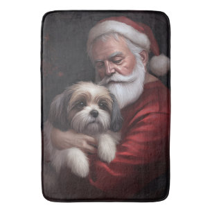 Malti Tzu met Kerstman Feestelijke Kerstmis Badmat