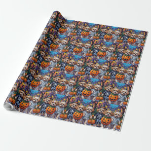 Malti Tzu Trick-or-Treating in Halloween-kostuums Cadeaupapier