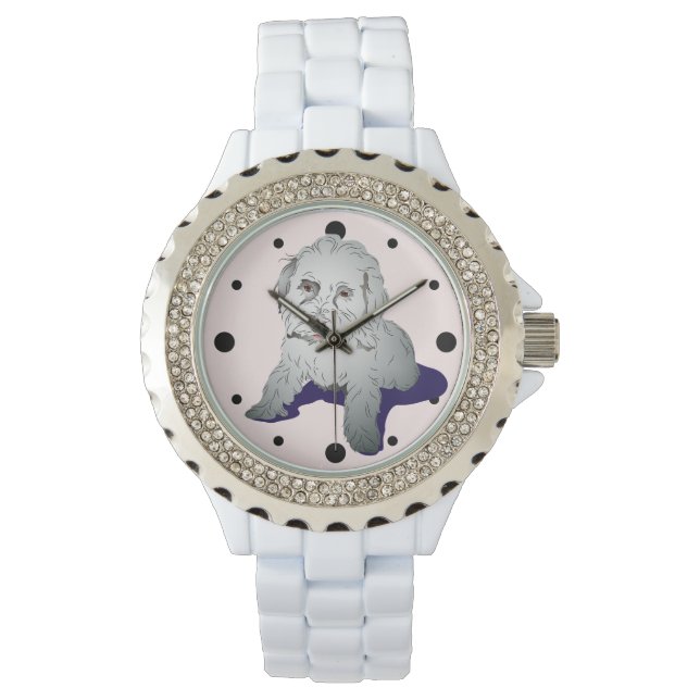 Maltipoo Cute Puppy Horloge (Voorkant)