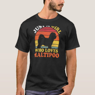 Maltipoo Dog , een meisje dat van Maltop houdt T-shirt