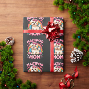 Maltipoo Dog Mom For Maltipoo Dog Owner Mama Mum Cadeaupapier
