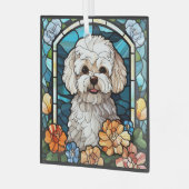 Maltipoo Dog Square Ornament (Voorkant links)