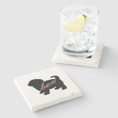 Maltipoo Love Stenen Onderzetter (Zijkant)