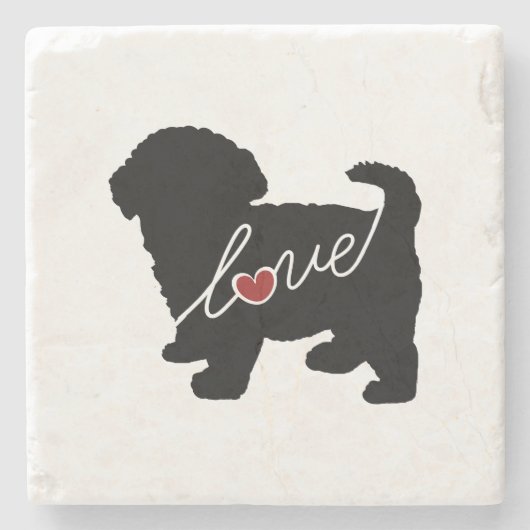 Maltipoo Love Stenen Onderzetter (Voorkant)