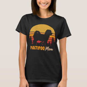 Maltipoo Mama Retro Dog Vrouwen T-shirt