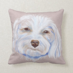 Maltipoo met standvastigheid kussen
