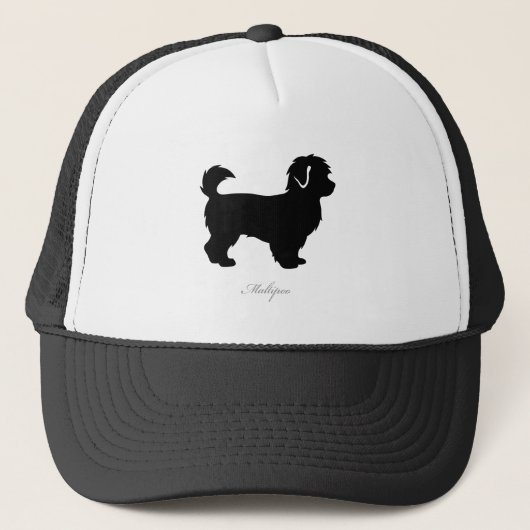 Maltipoo silhouette trucker pet (Voorkant)