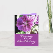 Malve -happy birthday kaart (Voorkant)