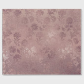 Malve Pink Gold Blush Delicate Floral Ornament Cadeaupapier (Vlak)
