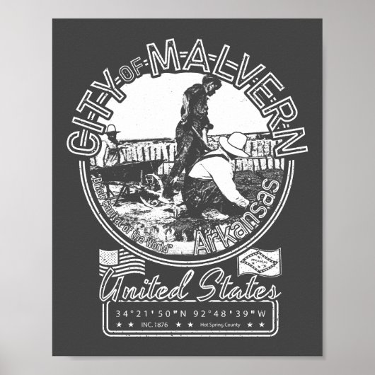 MALVERN ARKANSAS -  STAD MALVERN POSTER (Voorkant)