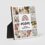 Mam 12 Foto Collage Rainbow Plaque Fotoplaat (Voorkant)