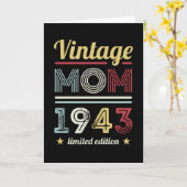 mam 1943 80th Birthday Gift Women Retro Kaart (Gele Bloem)