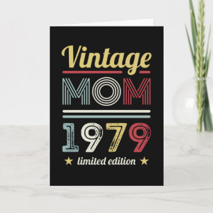  mam 1979 50th Birthday Gift Women Retro Kaart