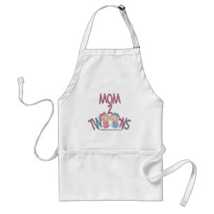 Mam 2 Twins Boy en Girl Standaard Schort