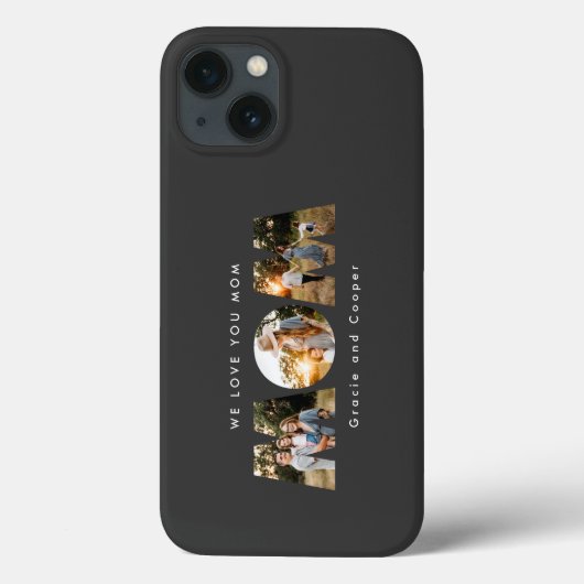 Mam 3 foto modern moederdag verjaardagscadeau Case-Mate iPhone case (Achterkant)