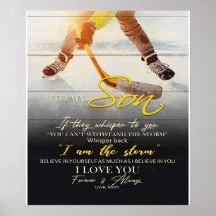 Mam aan mijn zoon Gift, zoon Birthday Gift Idee Poster