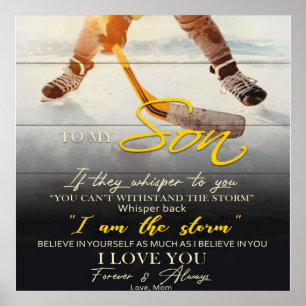 Mam aan mijn zoon Gift, zoon Birthday Gift Idee Poster