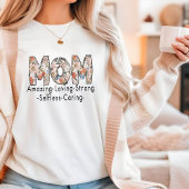 Mam Amazing Loving Floral Typografie Tri-Blend Shirt