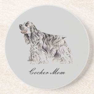 Mam, Amerikaans Cocker Spaniel Sandstone Onderzett Zandsteen Onderzetter