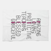 Mam Anagram Verbazingwekkende liefdevolle moeder Theedoek (Horizontaal)