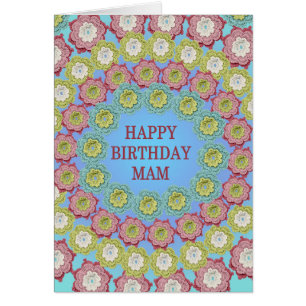 Mam Anniversaire Crochet Fleurs